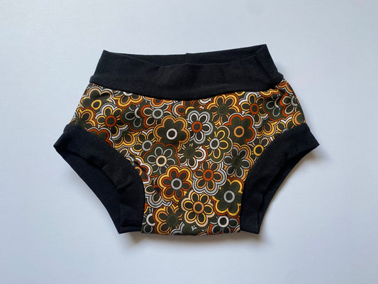 Training Pants : Brown Flowers