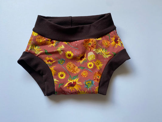 Training Pants : Red Sunflower Impressionism with Yellow