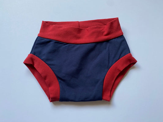 Training Pants : Navy with Red