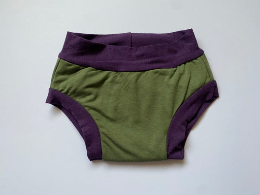 Training Pants : Olive with purple