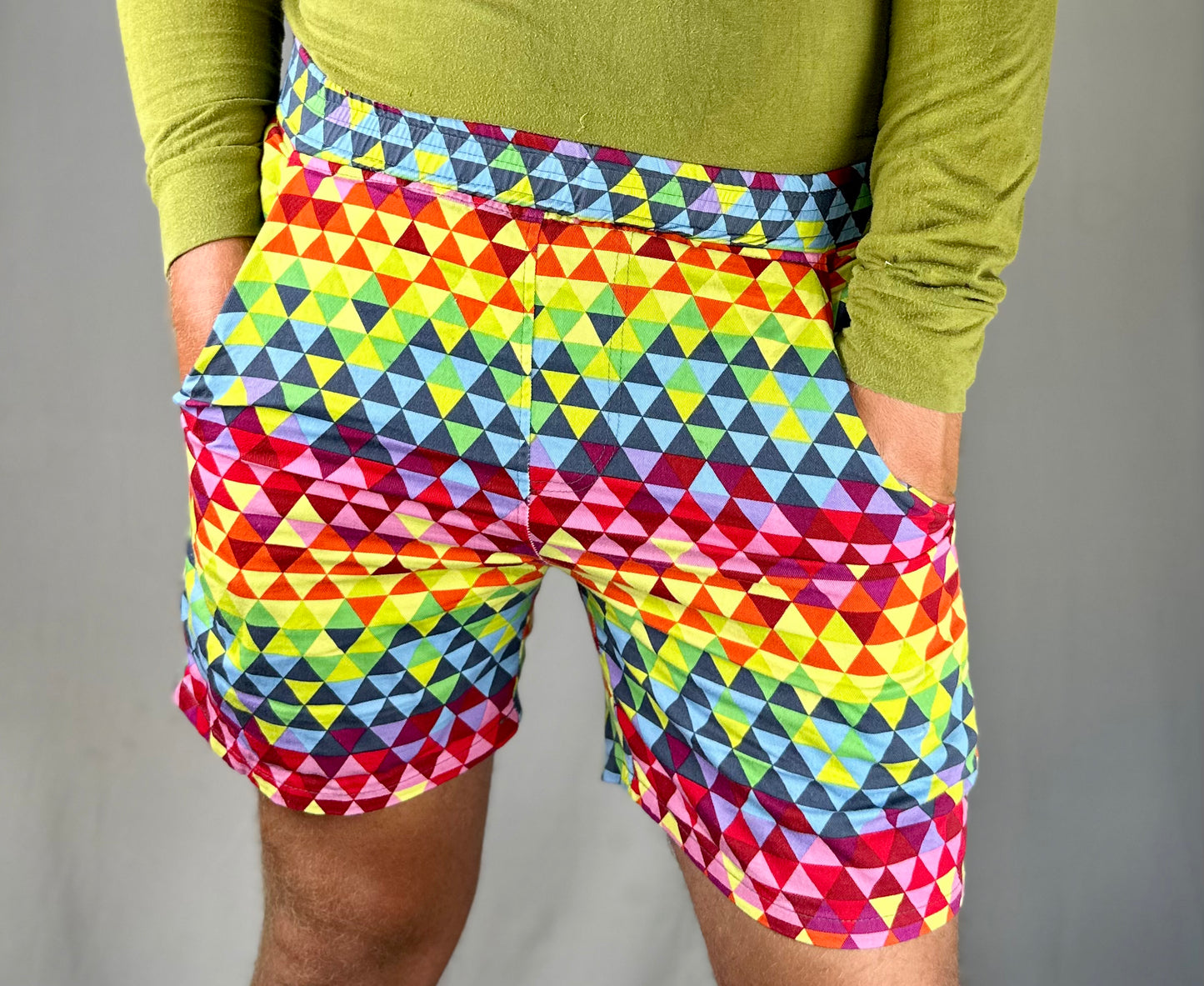 Men's Shorts - Rainbow Triangles