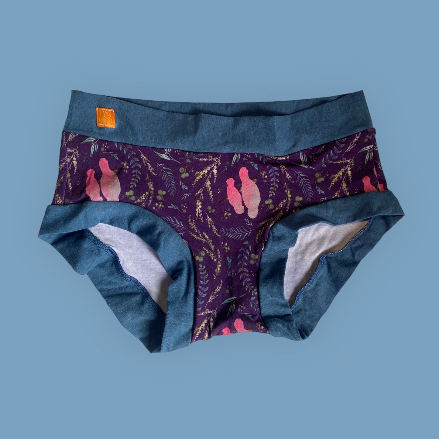 Women's Hipster Boy Leg Underwear : Purple Galah