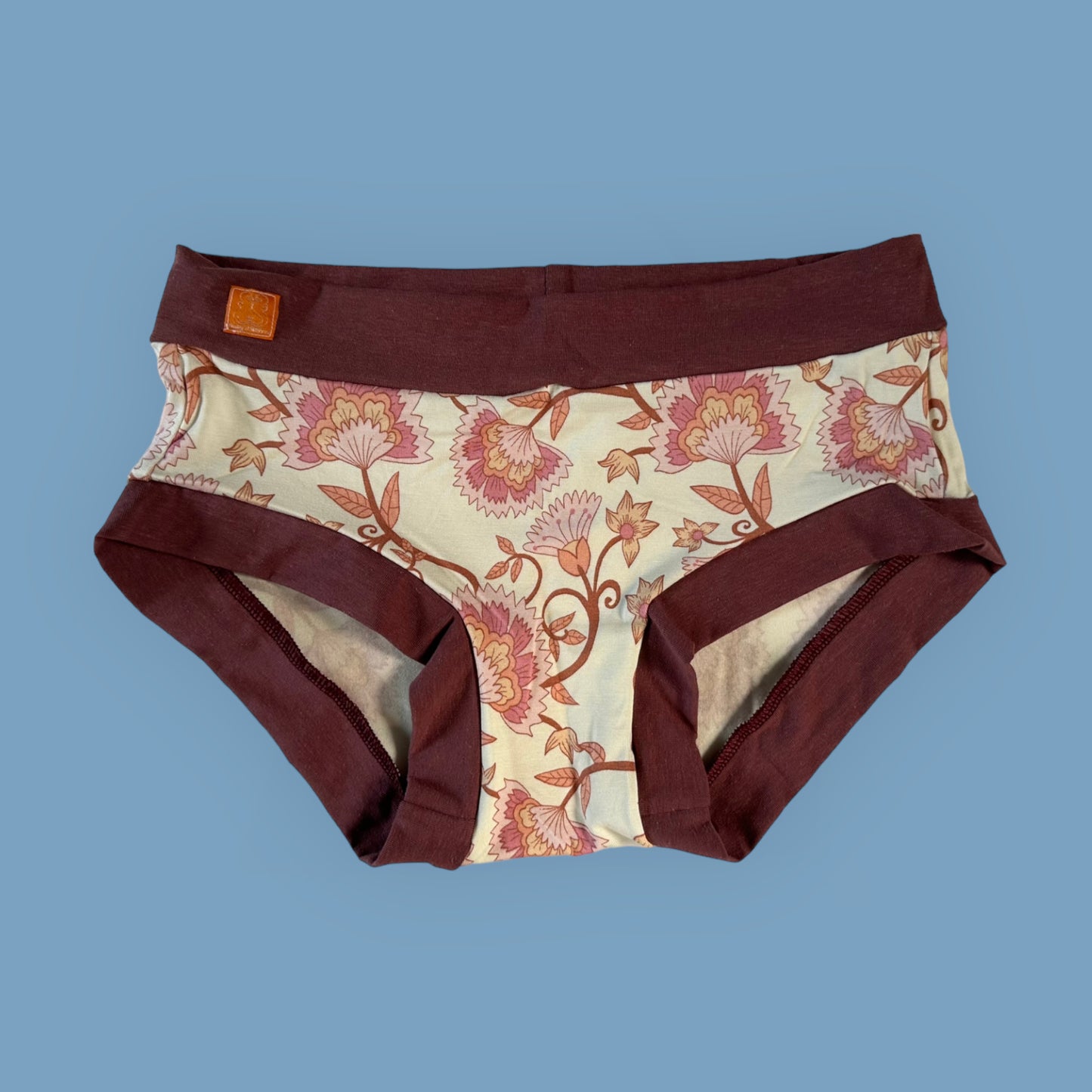 Women's Hipster Boy Leg Underwear : Yellow Floral