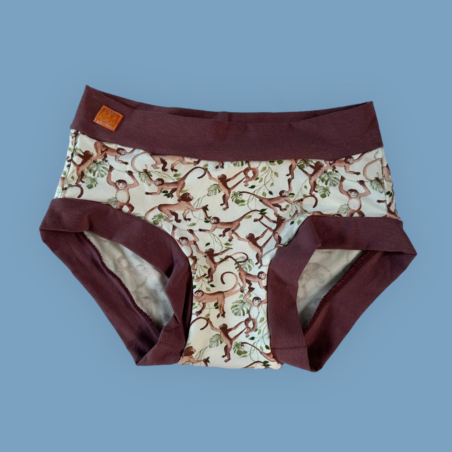 Women's Hipster Boy Leg Underwear : Monkey