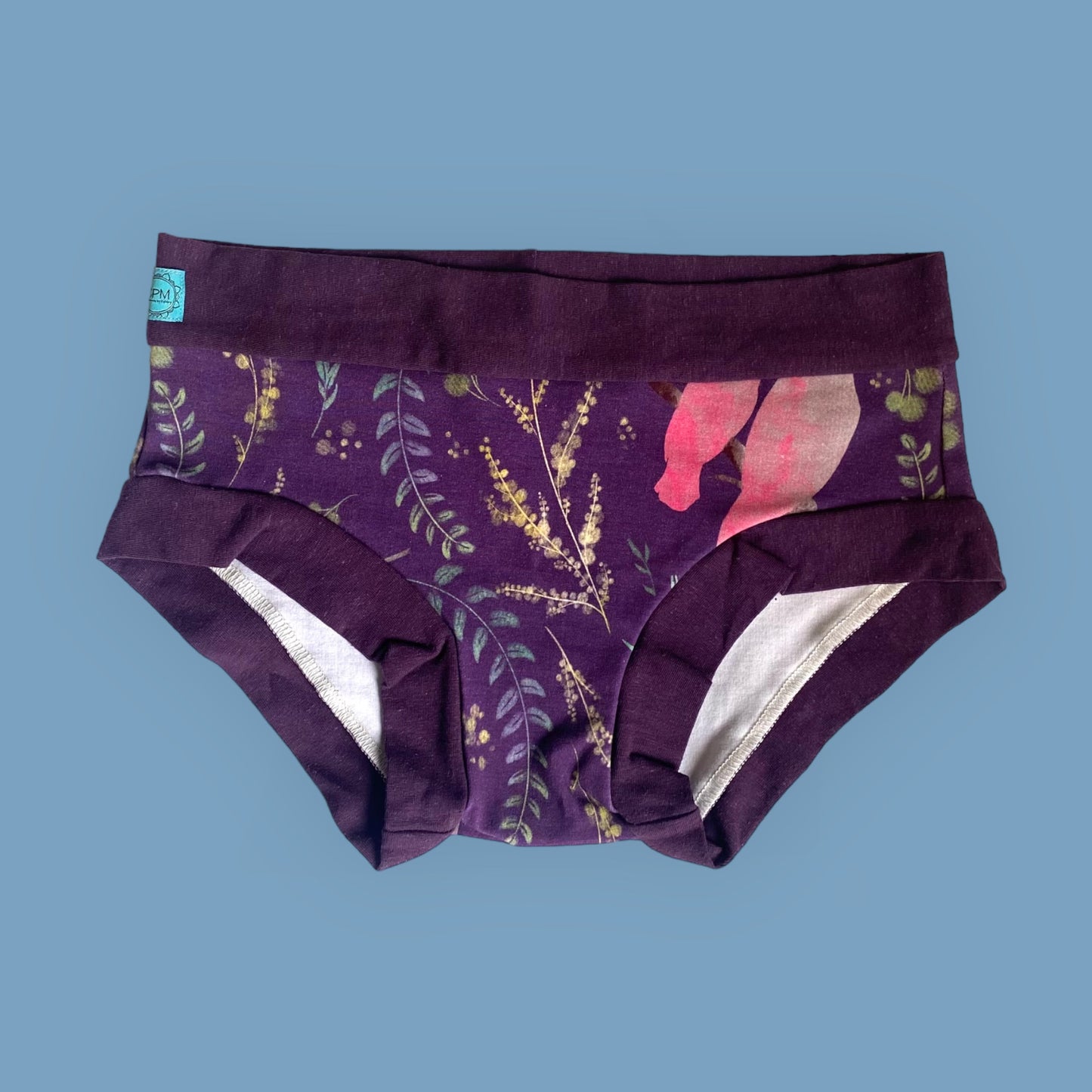 Women's Hipster Boy Leg Underwear : Purple Galah