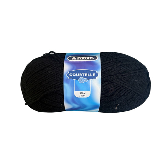 Patons Courtelle Yarn - Black