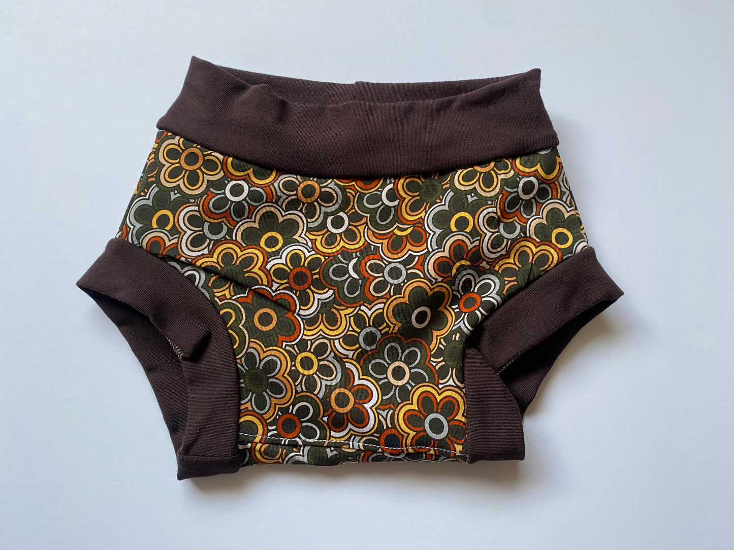 Training Pants : Brown Flowers