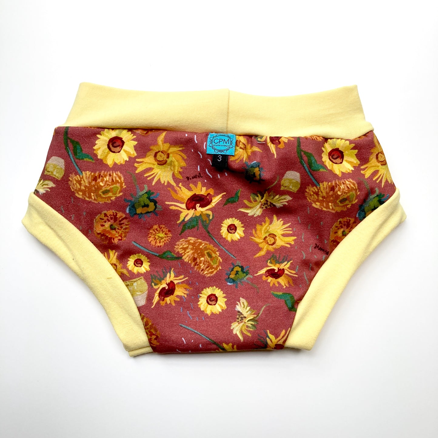 Training Pants : Red Sunflower Impressionism with Yellow