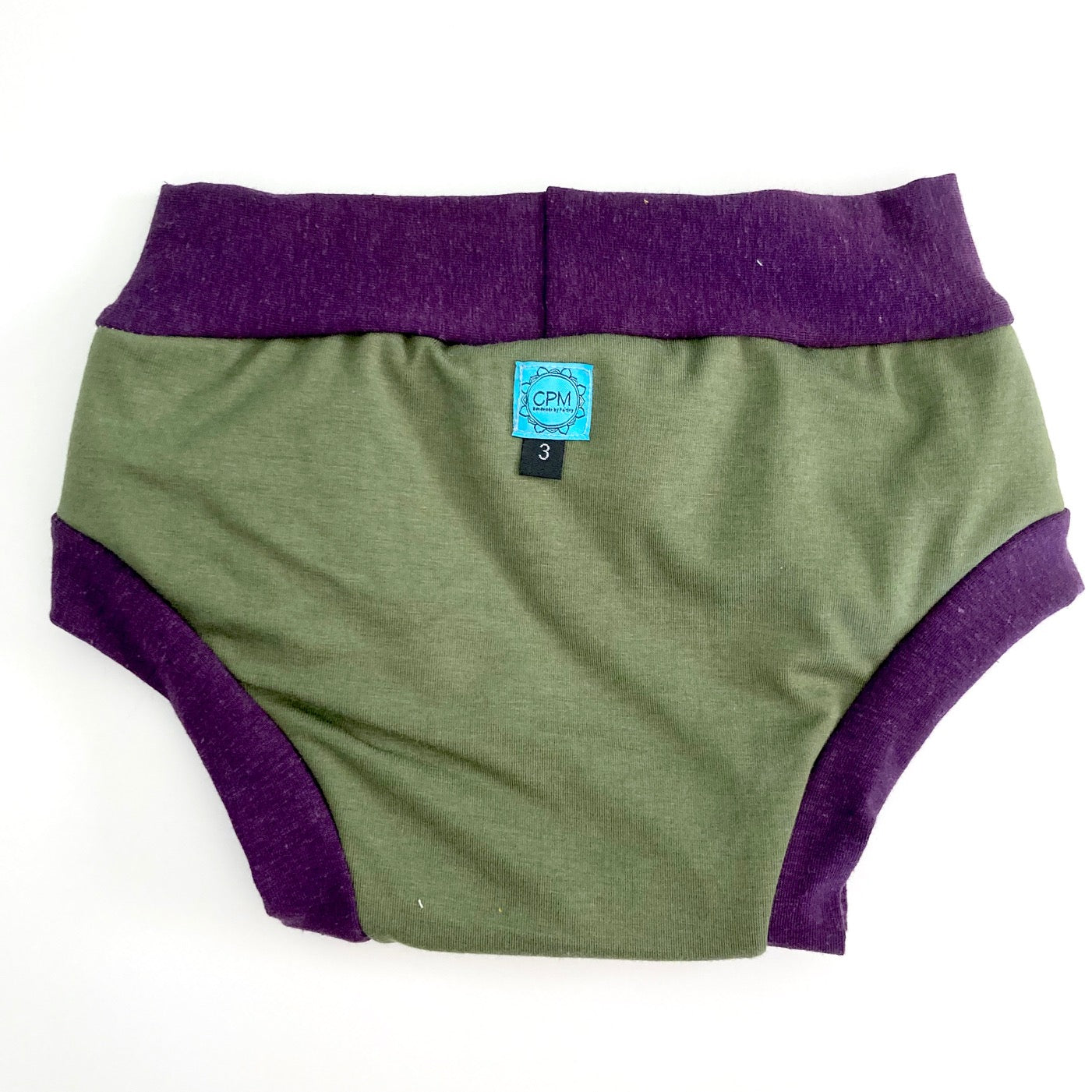 Training Pants : Olive with purple