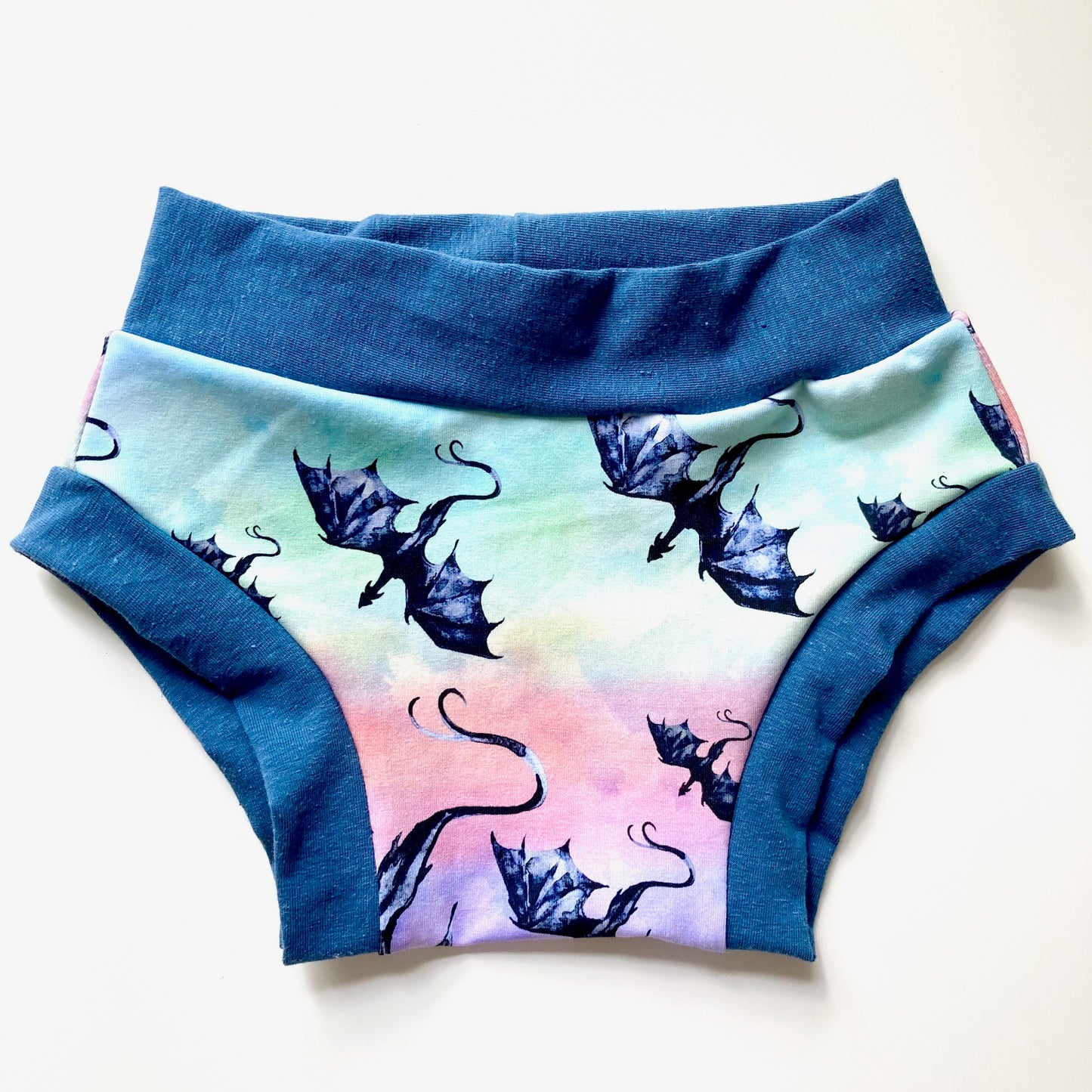 Training Pants : Rainbow Dragons with Teal